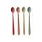 Hello Honey® 8" Multicolor Enameled Stainless Steel Cocktail Spoon Set